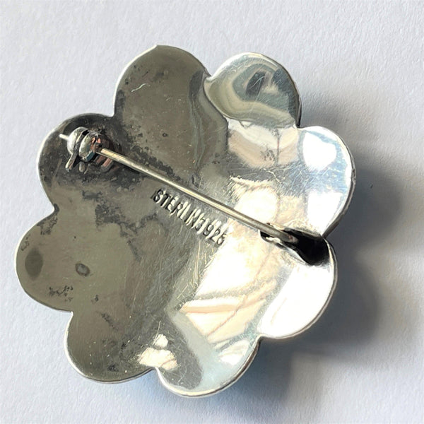 Niello Thai Silver Vintage Brooch-Vintageonline-Vintage Online