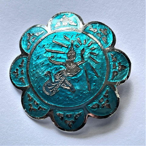 Niello Thai Silver Vintage Brooch-Vintageonline-Vintage Online