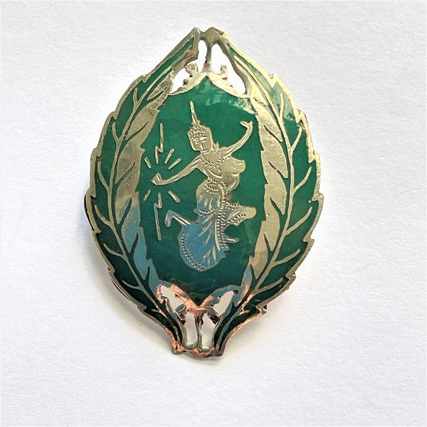 Nielloware Thai Silver Vintage Brooch-Vintageonline-Vintage Online