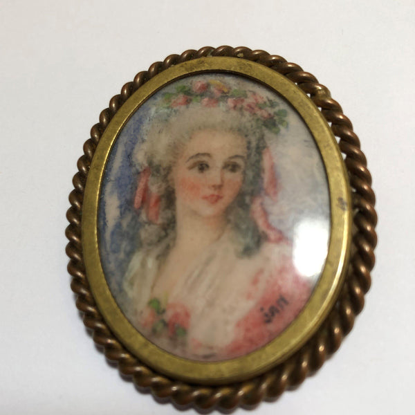 Portrait of a lady Vintage Brooch Vintageonline