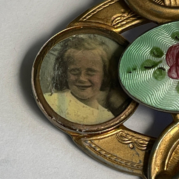 Rare Antique Guilloche Photo Brooch-Vintageonline-Vintage Online