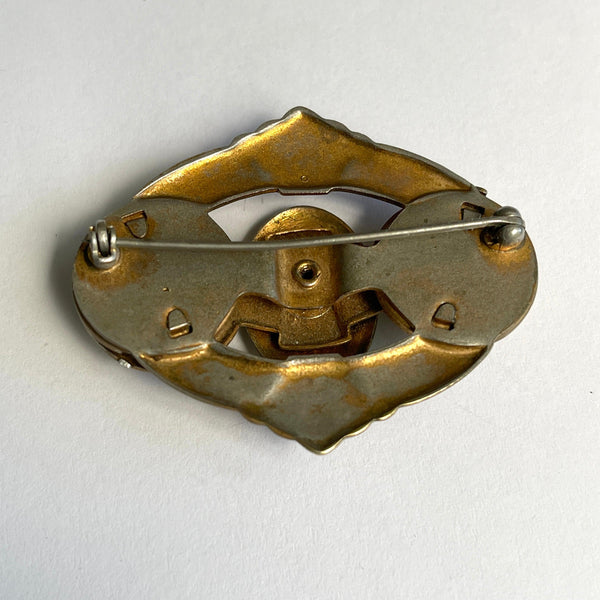 Rare Antique Guilloche Photo Brooch-Vintageonline-Vintage Online