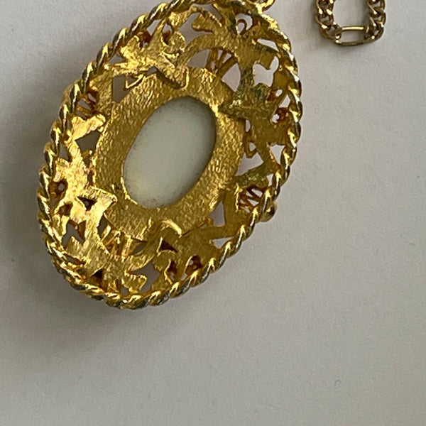 Renaissance Style Portrait Pendant-Vintageonline-Vintage Online