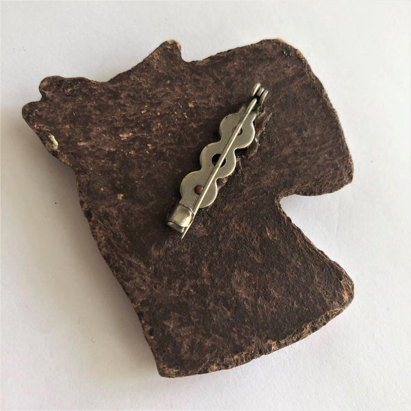 Retro Dog Head Vintage French Brooch-Vintageonline-Vintage Online