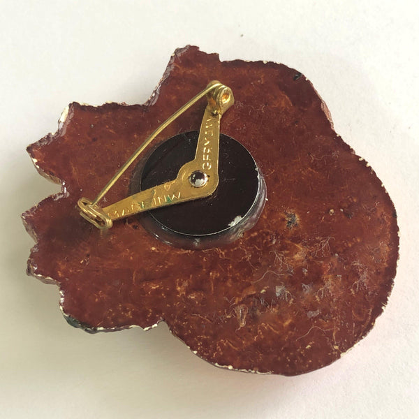 Retro German Fruit with flowers Vintage Brooch-Vintageonline-Vintage Online