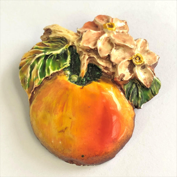 Retro German Fruit with flowers Vintage Brooch-Vintageonline-Vintage Online