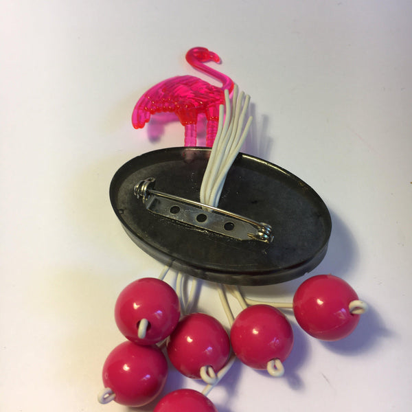 Retro Look Flamingo Brooch-Vintageonline-Vintage Online