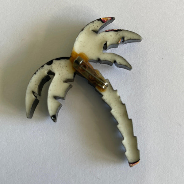 Retro Mid Century Palm Tree Brooch-Vintageonline-Vintage Online