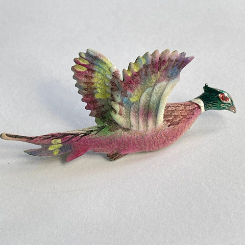 Retro Pheasant Brooch-Vintageonline-Vintage Online