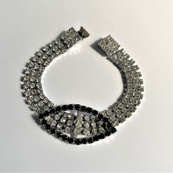 Rhinestone Buckle Vintage Bracelet-Vintageonline-Vintage Online