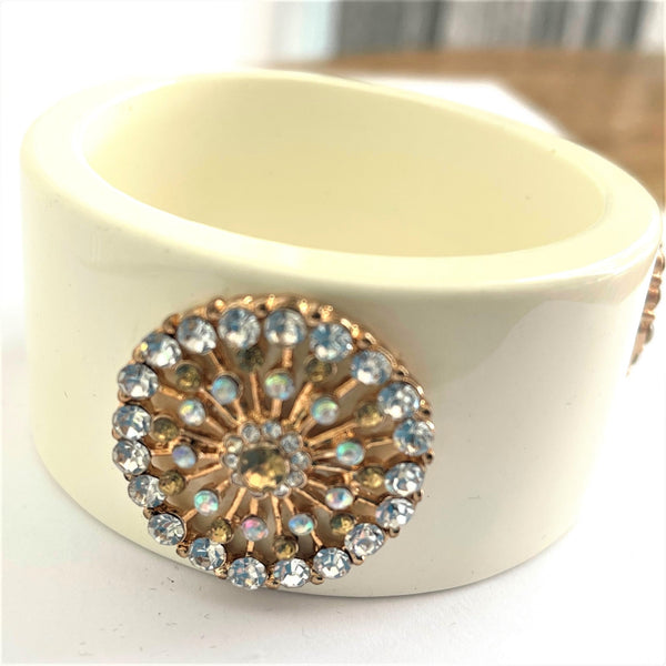 Rhinestone & Resin Vintage Bangle-Vintageonline-Vintage Online