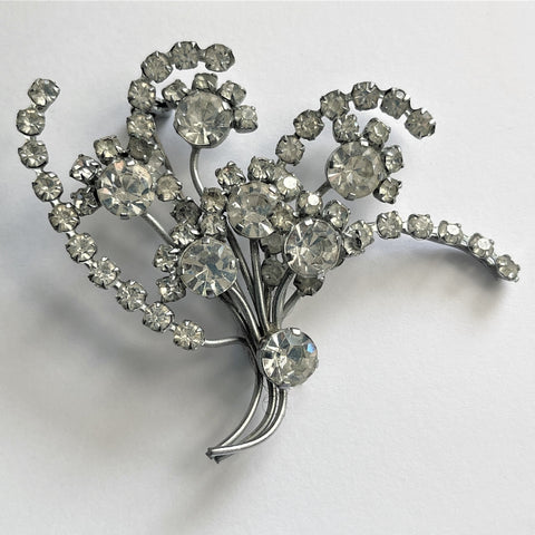 Rhinestone Vintage 60's Brooch-Vintageonline-Vintage Online