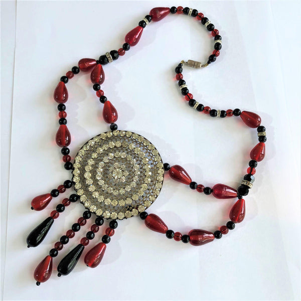 Rhinestone Vintage Style Festoon Necklace-Boletta-Vintage Online