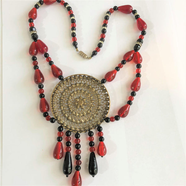Rhinestone Vintage Style Festoon Necklace-Boletta-Vintage Online
