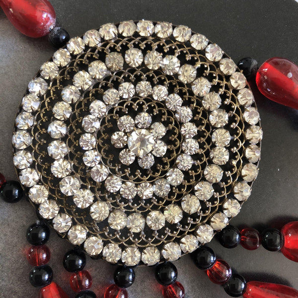 Rhinestone Vintage Style Festoon Necklace-Boletta-Vintage Online