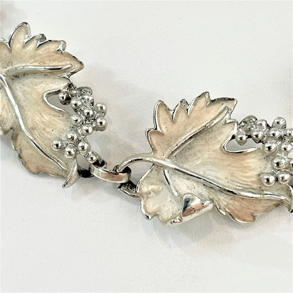 Sarah Coventry Vintage 1960's Enamelled Leaf Necklace & Bracelet-Sarah Coventry-Vintage Online