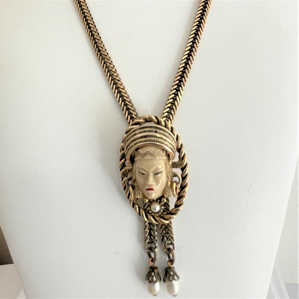 Selro Selini Asian Princess Vintage Lariat Necklace-Vintageonline-Vintage Online