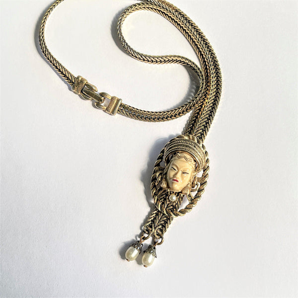 Selro Selini Asian Princess Vintage Lariat Necklace-Vintageonline-Vintage Online