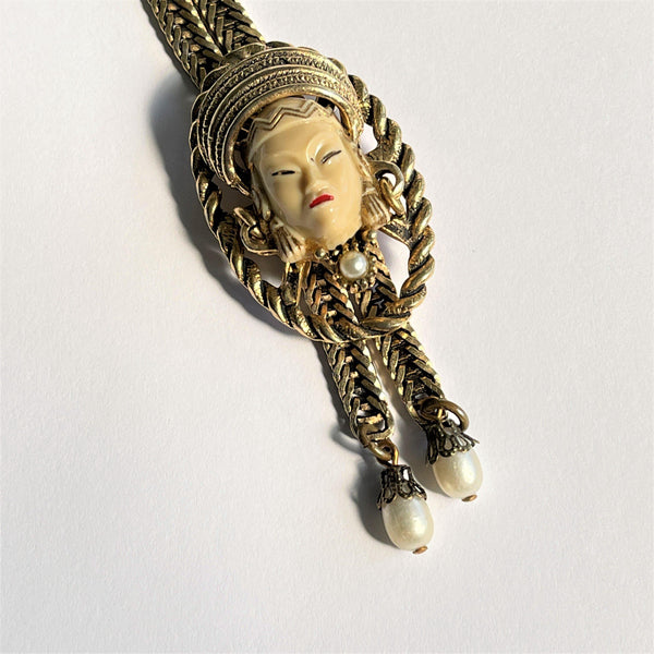 Selro Selini Asian Princess Vintage Lariat Necklace-Vintageonline-Vintage Online