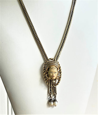 Selro Selini Asian Princess Vintage Lariat Necklace-Vintageonline-Vintage Online