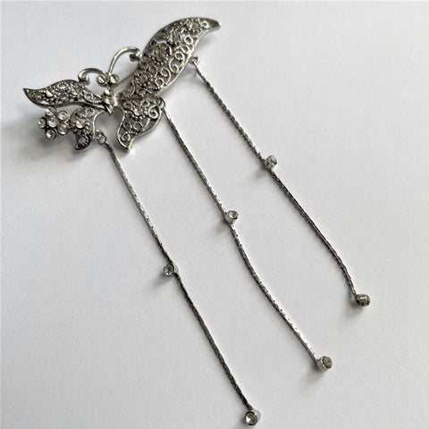 Silver tone Butterfly Brooch-Vintageonline-Vintage Online