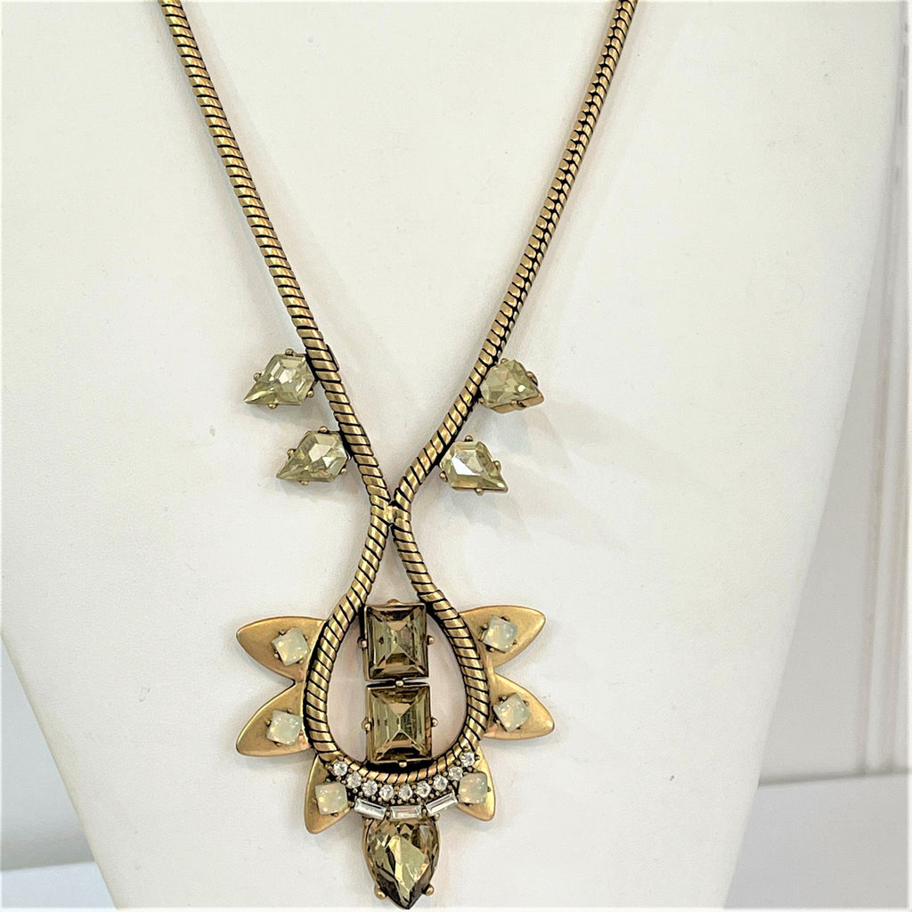 Stella and dot green necklace outlet