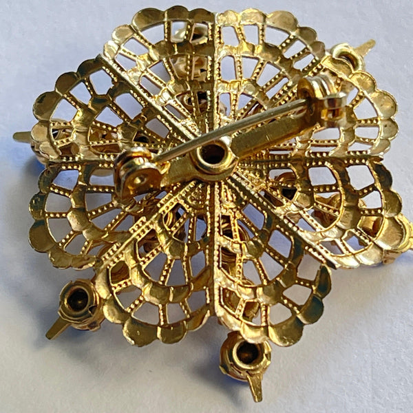 Sunburst of Blue Vintage Brooch-Vintageonline-Vintage Online