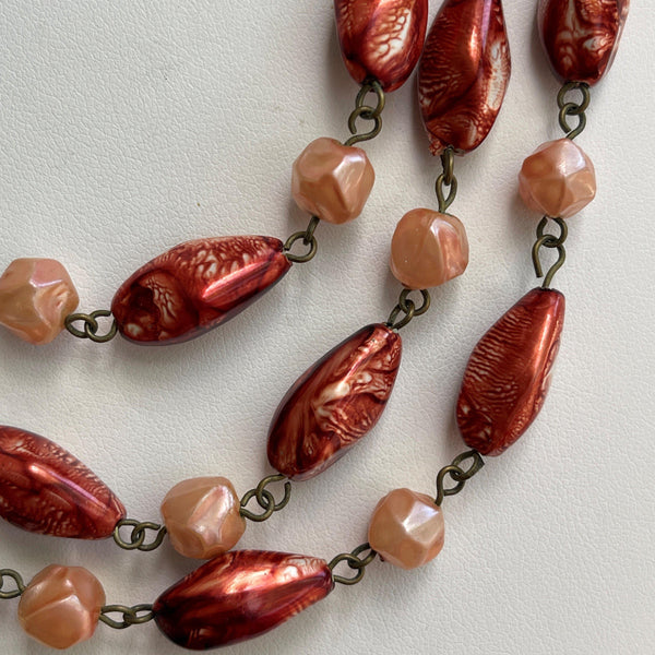 Triple Strand 50's Vintage Bead Necklace-Vintageonline-Vintage Online