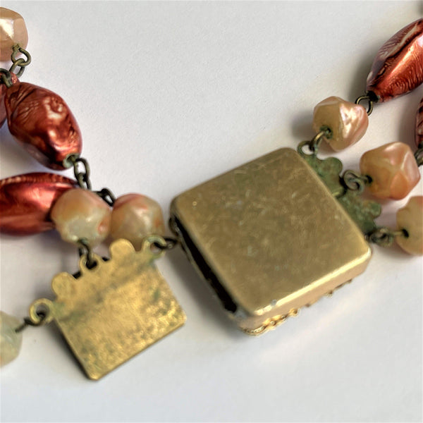 Triple Strand 50's Vintage Bead Necklace-Vintageonline-Vintage Online