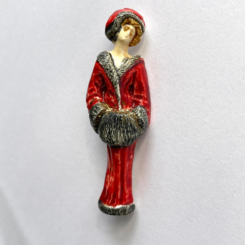 Very Vintage Lady Brooch-Vintageonline-Vintage Online