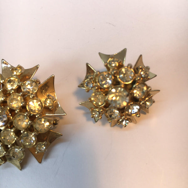 Vintage Brooch Pendant and Earring Set 1960's-Vintage Online-Vintage Online