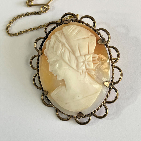 Vintage Shell Cameo Brooch-Vintageonline-Vintage Online
