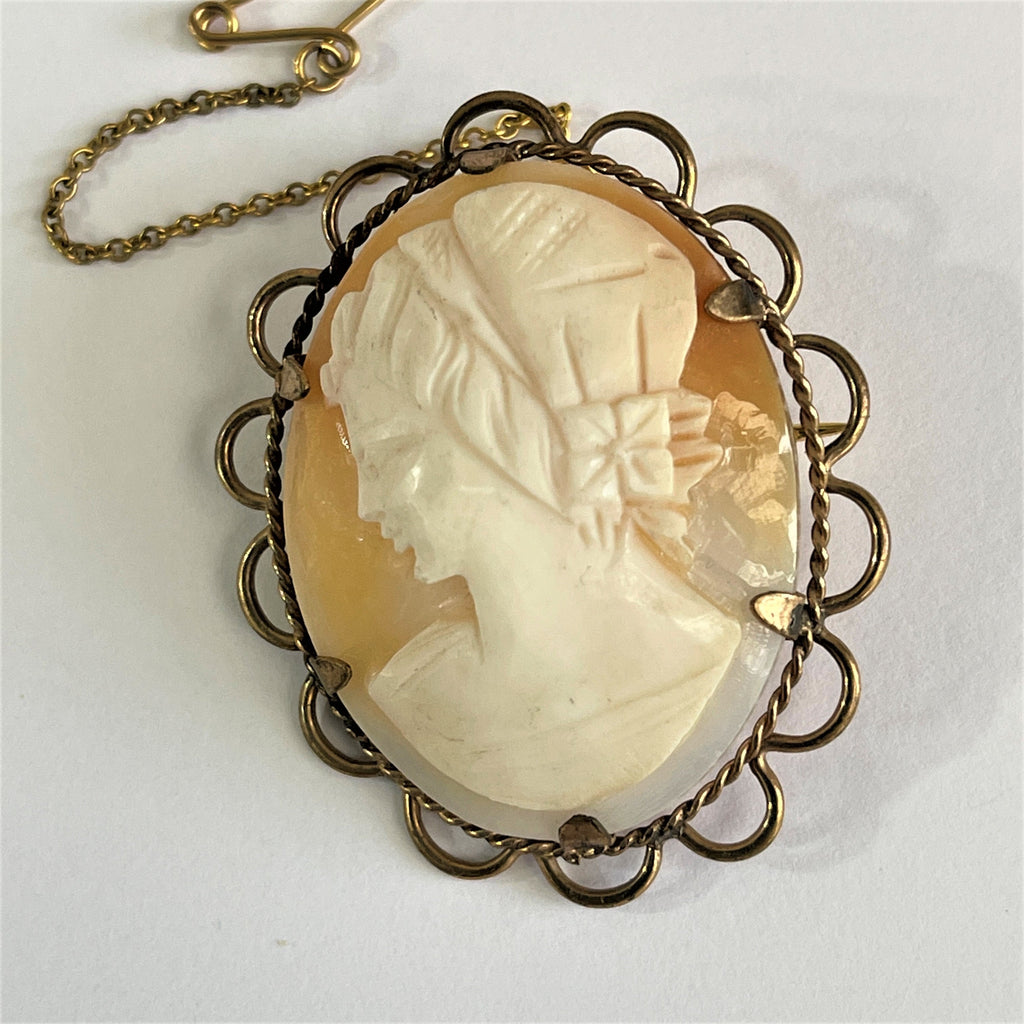 Shell cameo brooch discount